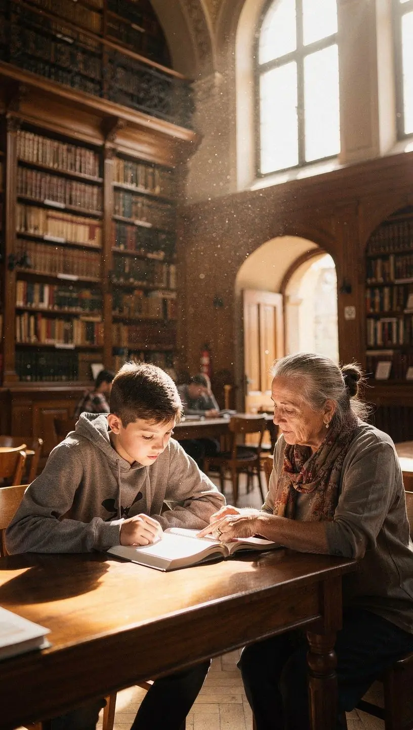 Młodzież korzystająca z poradnictwa edukacyjnego w nowoczesnej sali lekcyjnej.